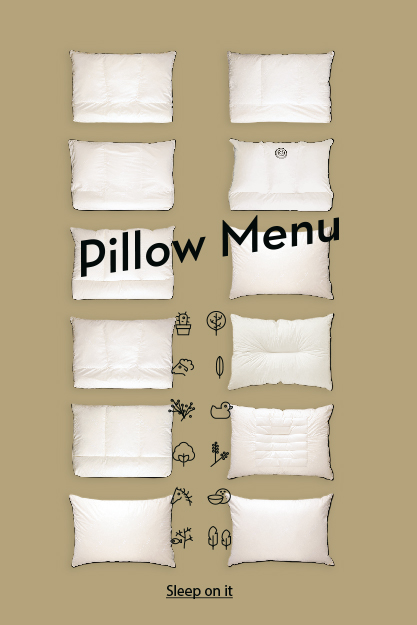 Coco-Mat pillow menu